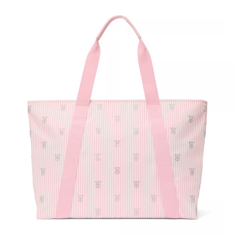 Victoria's Secret Pink and White Tote Bag